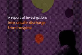 Cover graphic from unsafe discharge report