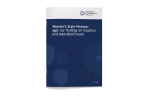 Report Cover for the State Pension age stage two and three.
